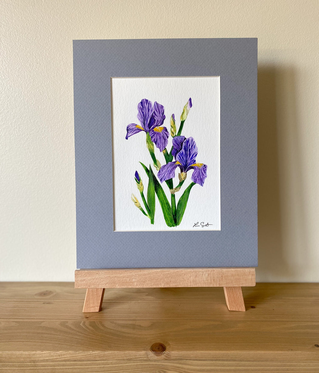Hand-painted Watercolor Iris
