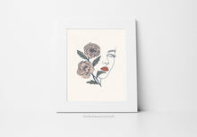 Load image into Gallery viewer, Modern Abstract Silhouette with Peonies
